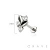 MULTI CZ LEAF TOP THREADLESS (PUSH IN) 316L SURGICAL STEEL LABRET SET